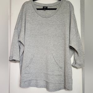 Mossimo, heather gray pullover shirt.